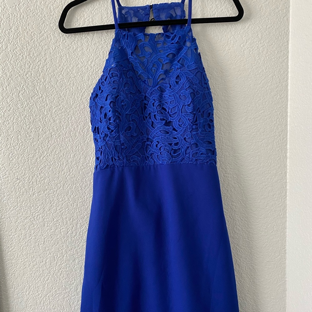 Blue mini dress